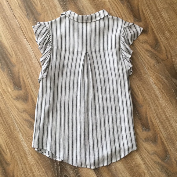 Maeve Anthropologie Fairhope Stripe Button Top - Picture 5 of 6